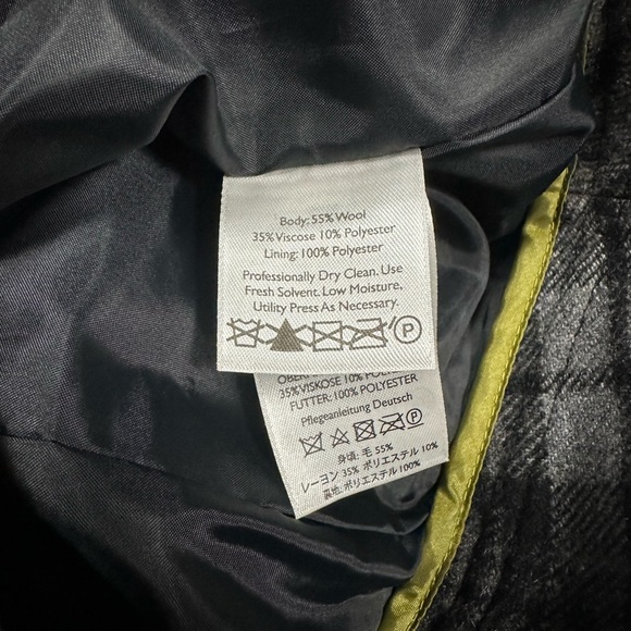 Eddie Bauer Wool Blend Dark Gray Plaid Skirt - Picture 7 of 7